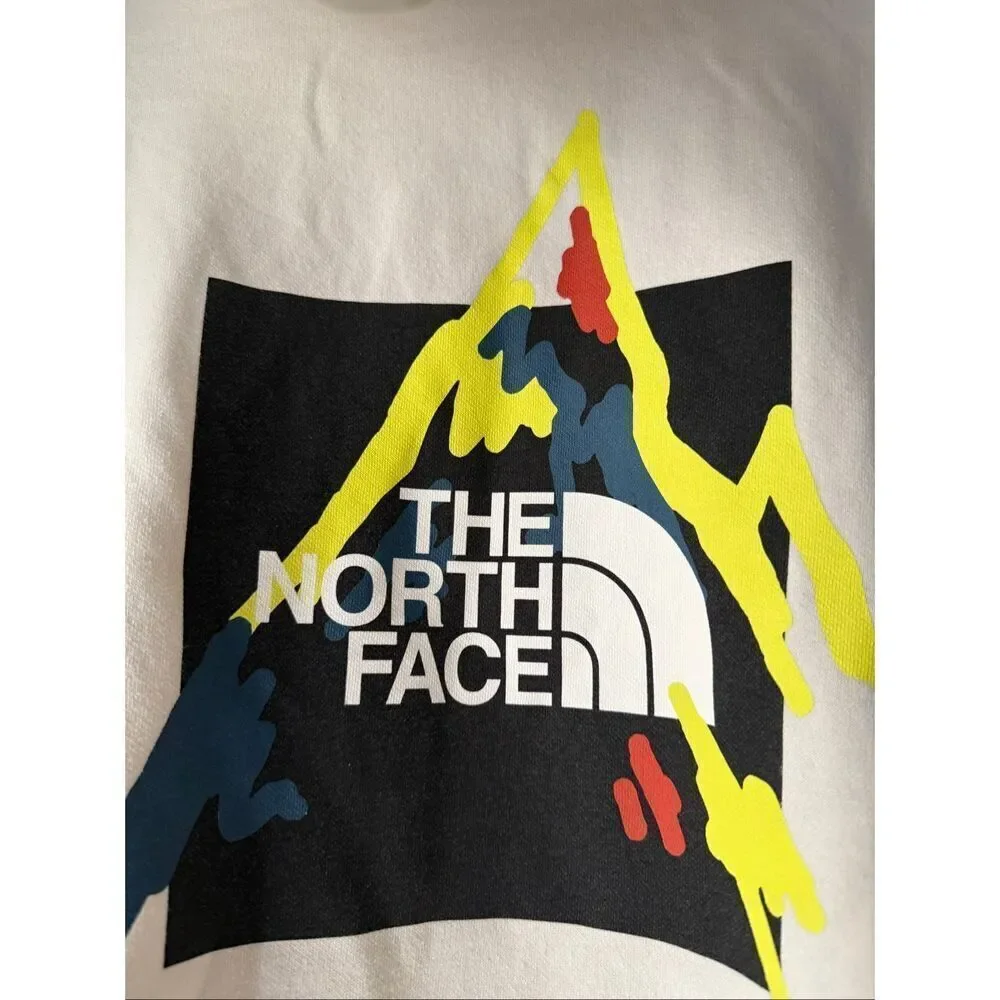 The North Face Men’s Back Graphic Hoodie XXL – Cream / Multicolor Logo
